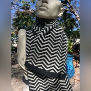 Angora & Lambswool Chevron Patterned Scarf by Ralph Lauren